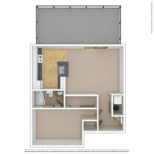Floor plan 1x1e