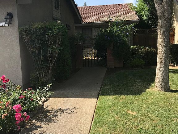 Private patio in front of unit.