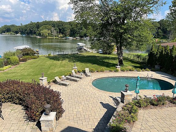 Patios, and pool, and dock