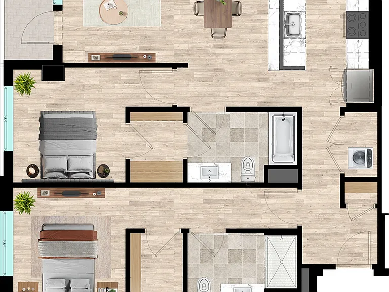 B11 - Two Bedroom (2) B11 - Two Bedroom (2)