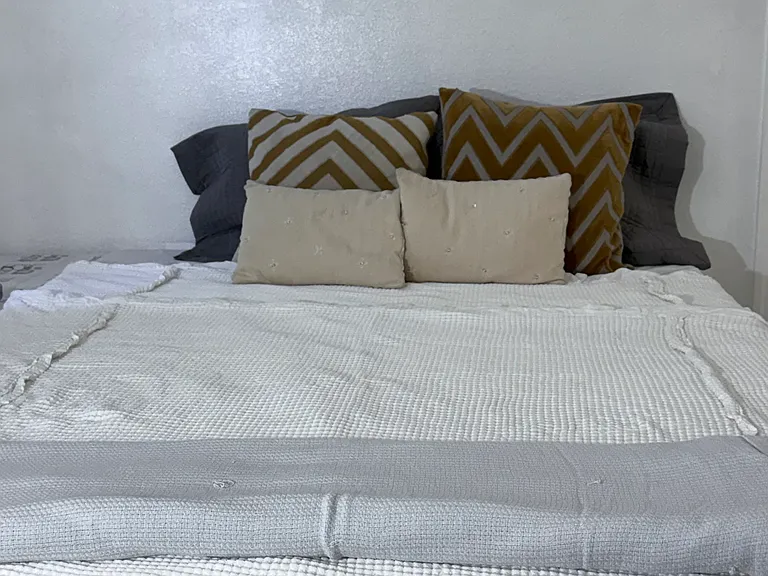 Comfy queen size bed for a restful night!