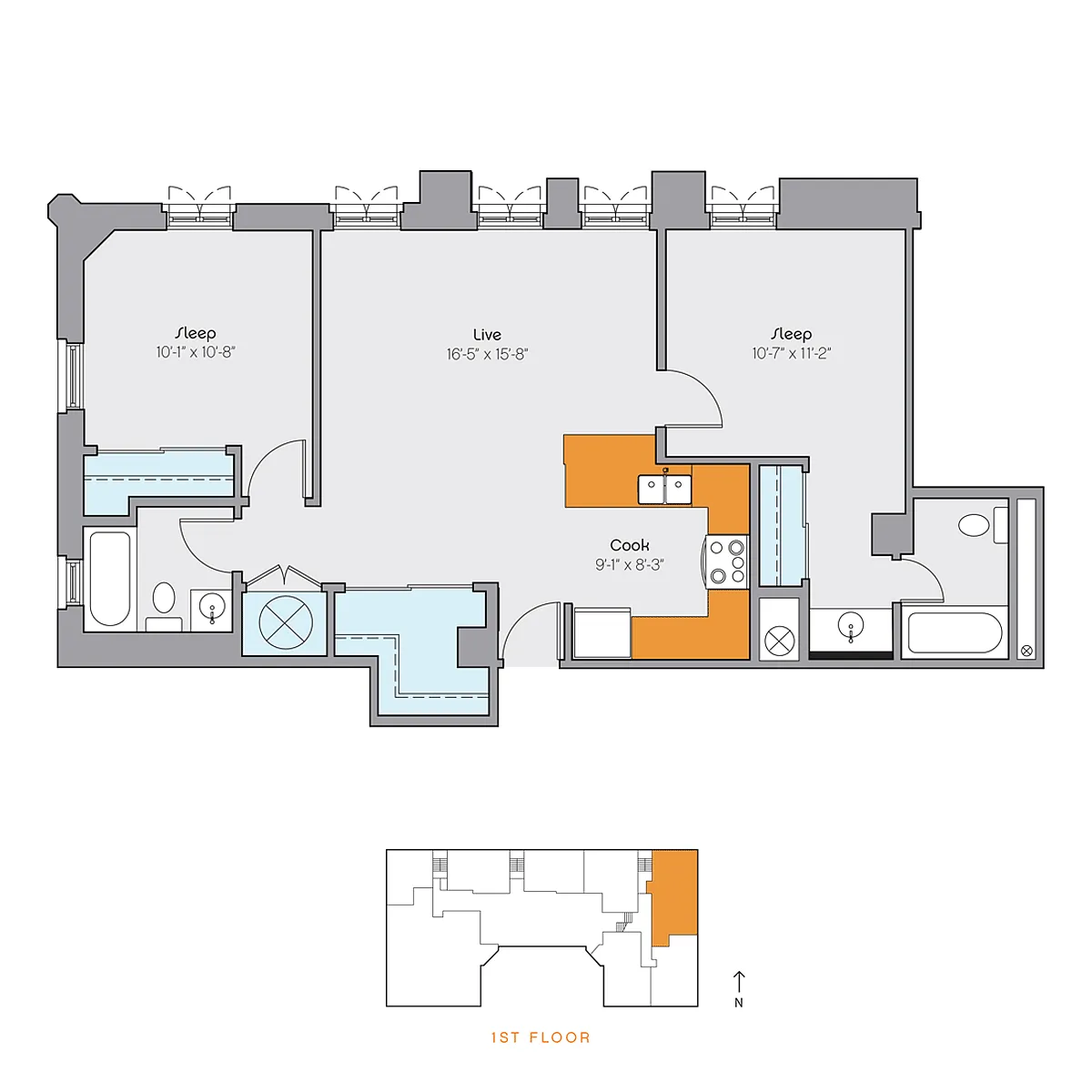 Floor plan clyd-2b104