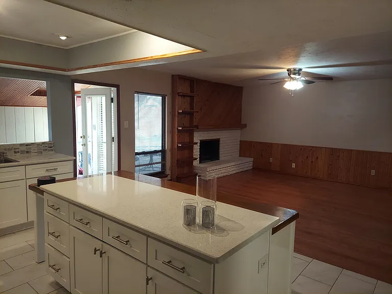 Kitchen and den