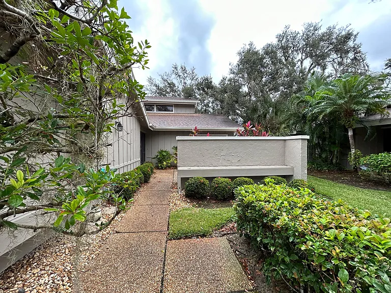 Front walkway and private courtyard