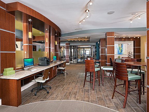 Business Center with Computers and Wireless Printing