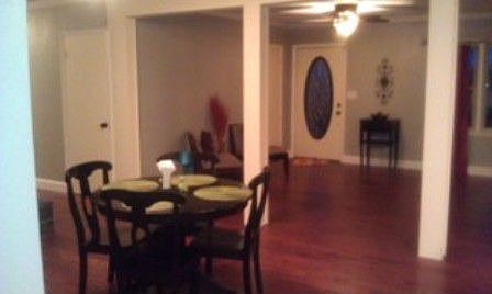 Formal living area and dining area.