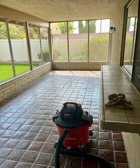 Enclosed back patio