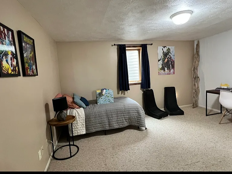 One of the downstairs bedrooms