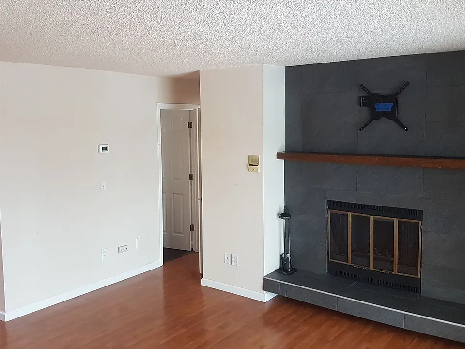 Living room - bathroom door in background