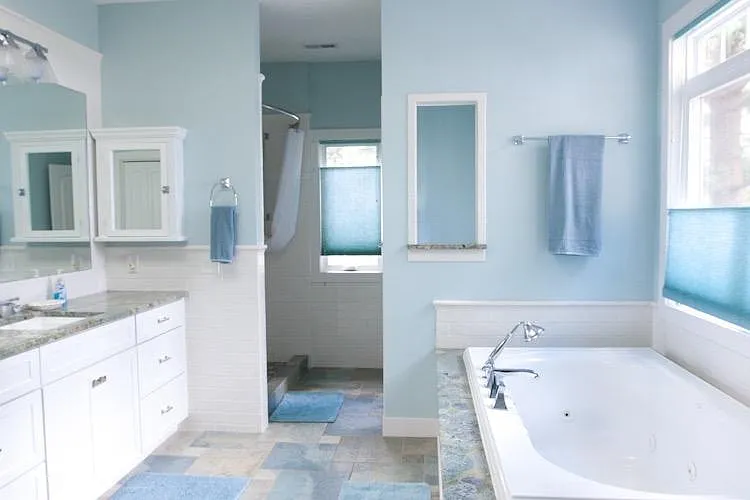 heated floors in upper master bath