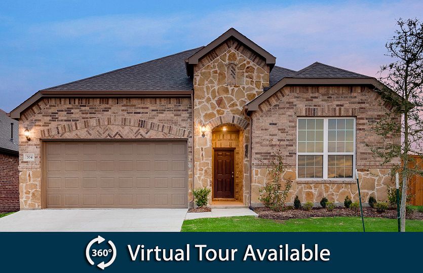 The Parker, a one-story home with 2-car garage, shown with Home Exterior 35