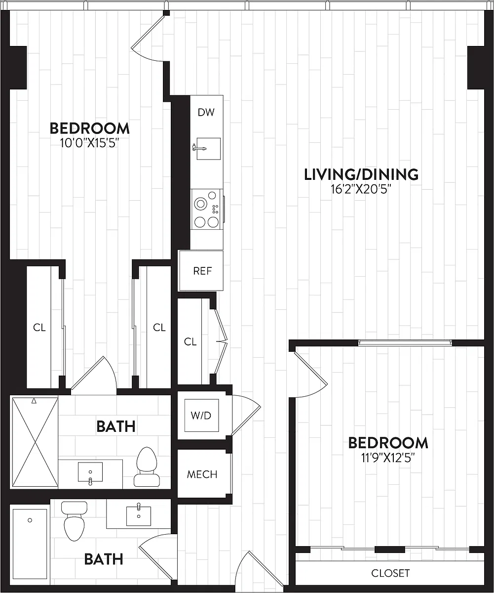 Floor plan 2 Bed-2 Bath-2O Alchemy