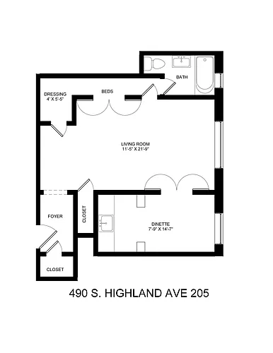 Floor plan Studio "05