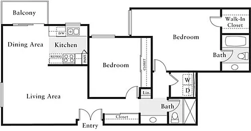 Floor plan 2 Bedrooms A