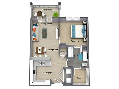 Floor plan 1X1 G