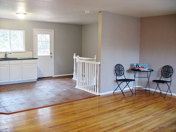 Open living room to kitchen