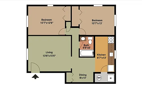 Floor plan 2 Bed