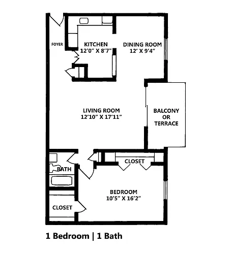 Floor plan One Bedroom