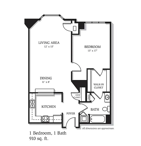 Floor plan A01 910