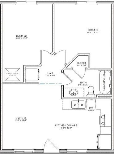 Floor plan 2 Bedroom