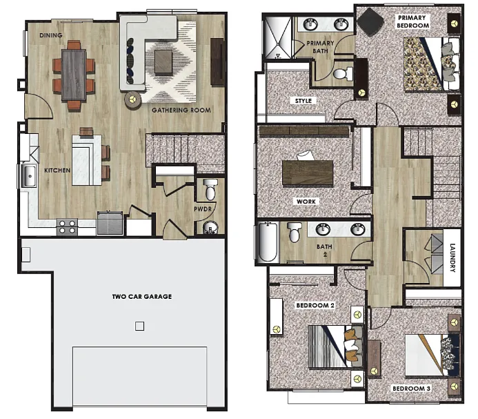 Floor plan D1 4X25