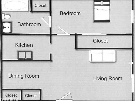 1 bdrm floorplan