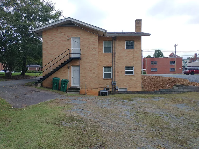 Rear view showing parking area