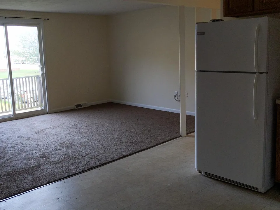 Kitchen opens up to living room. Lots of space