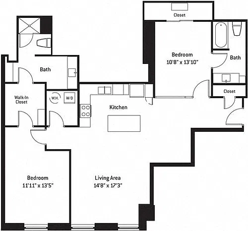 Floor plan 2D-J (Affordable Housing)