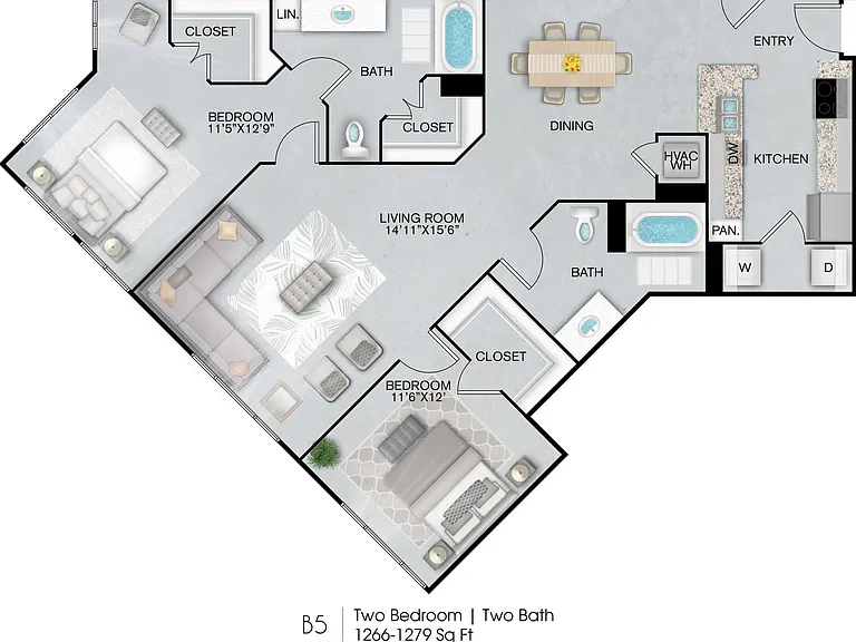 B5 floor plan Inspire Downtown