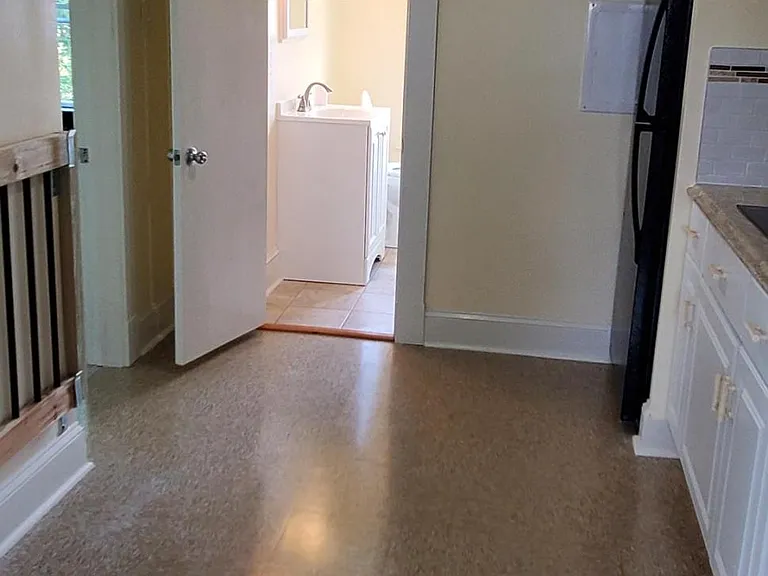 Kitchen/Dining room (different angle) showing the safety fire wall exit