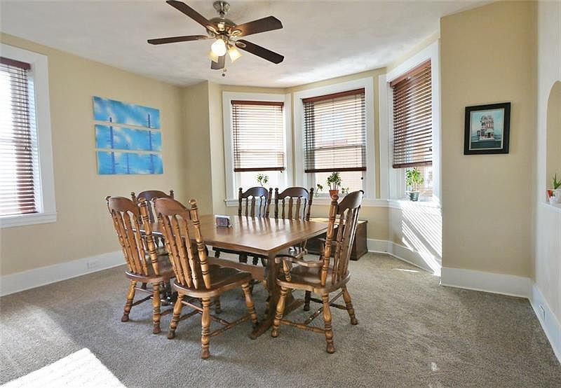 A massive dining room - great for entertaining, or just an everyday meal, with lots of natural light.