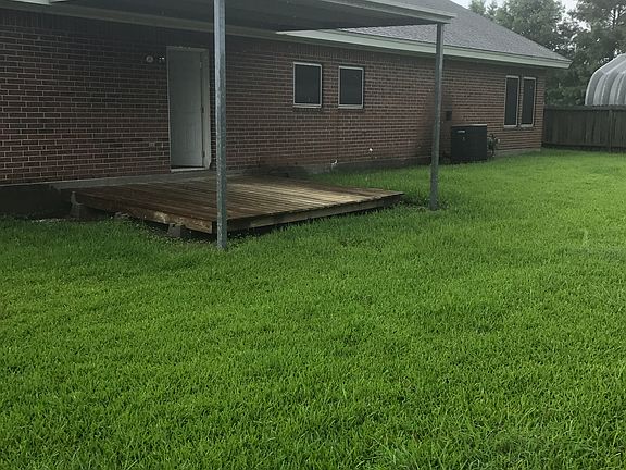 Large fenced backyard