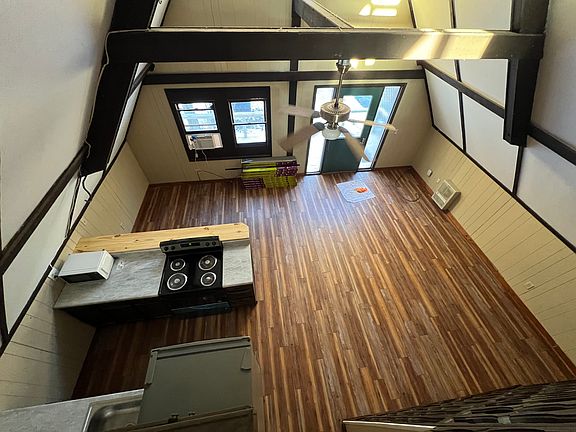 Great room viewed from loft area above