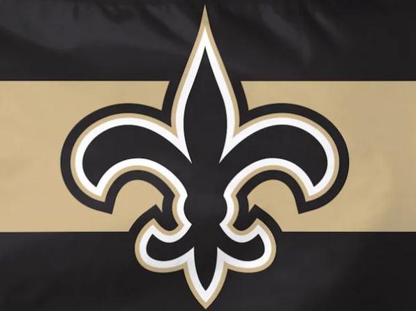 Download New Orleans Saints Black Whirl Logo Wallpaper