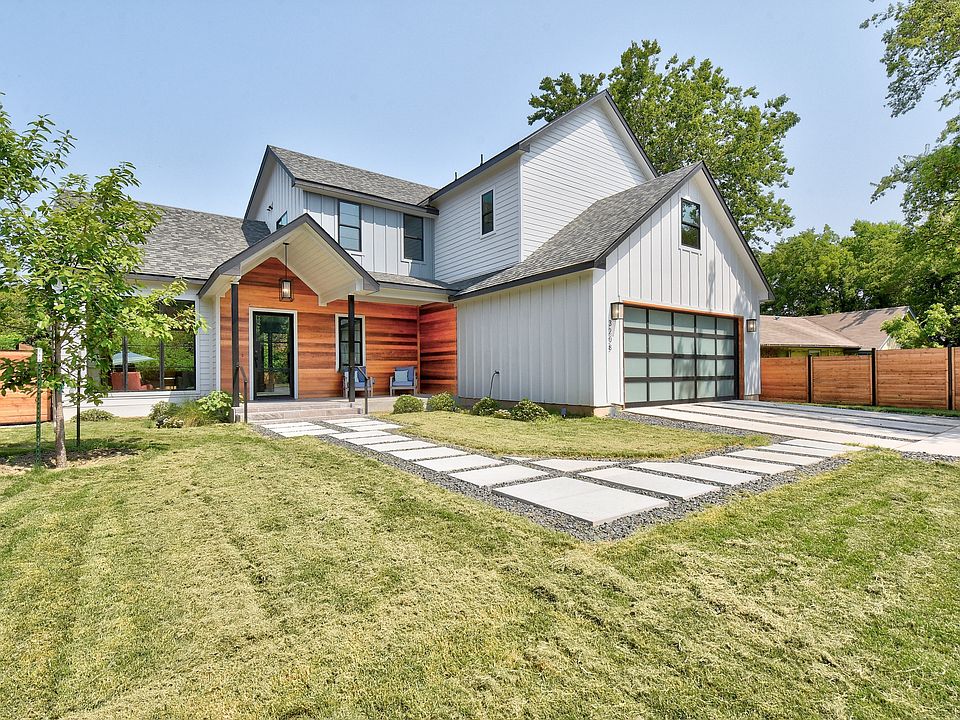 Large front lawn for privacy and play.