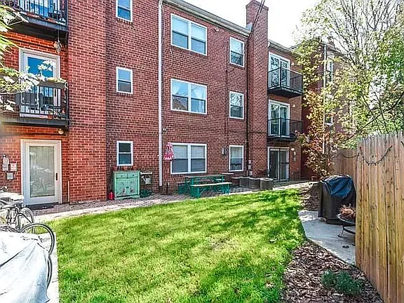 Backyard fits many for private entertaining.