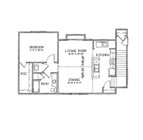 Floor plan 1 Bedroom
