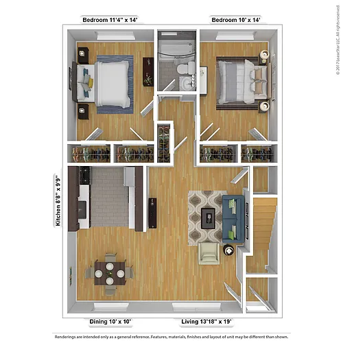 Floor plan Bailee - Two Bedroom Premier