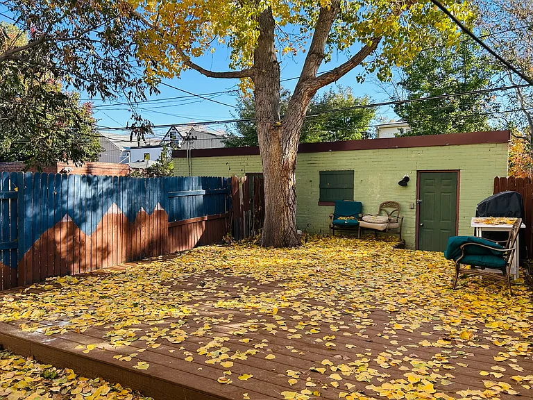 Backyard - NEW HUGE DECK and oversized 1 car garage