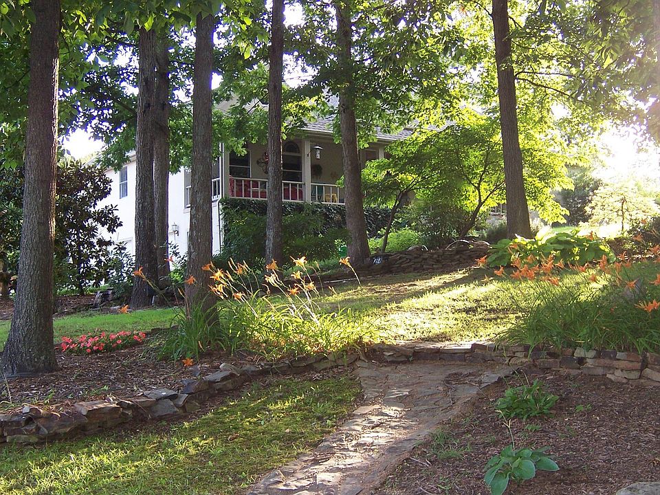 Large shaded backyard