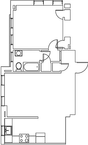 Floor plan Renovated 1 Bedroom 10 Tier