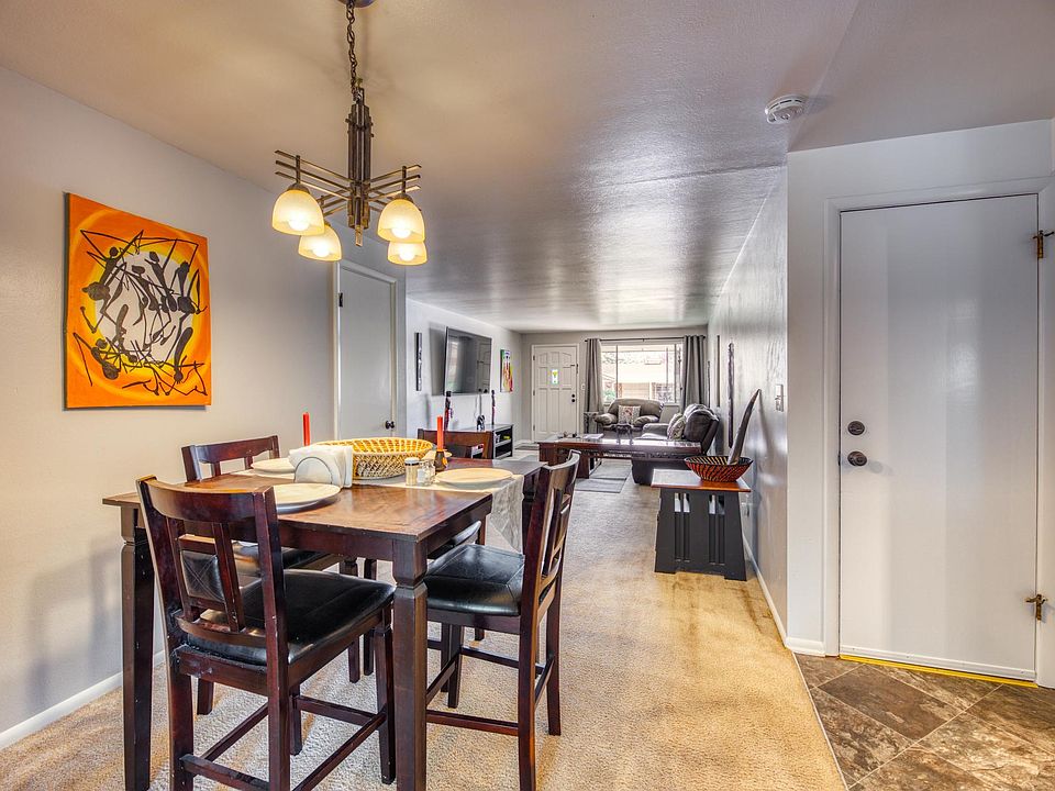 Enjoy a home-cooked meal in this beautiful dining space that sits 4.
