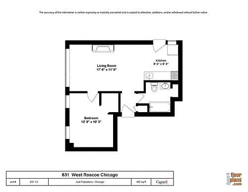 Floor plan One Bedroom