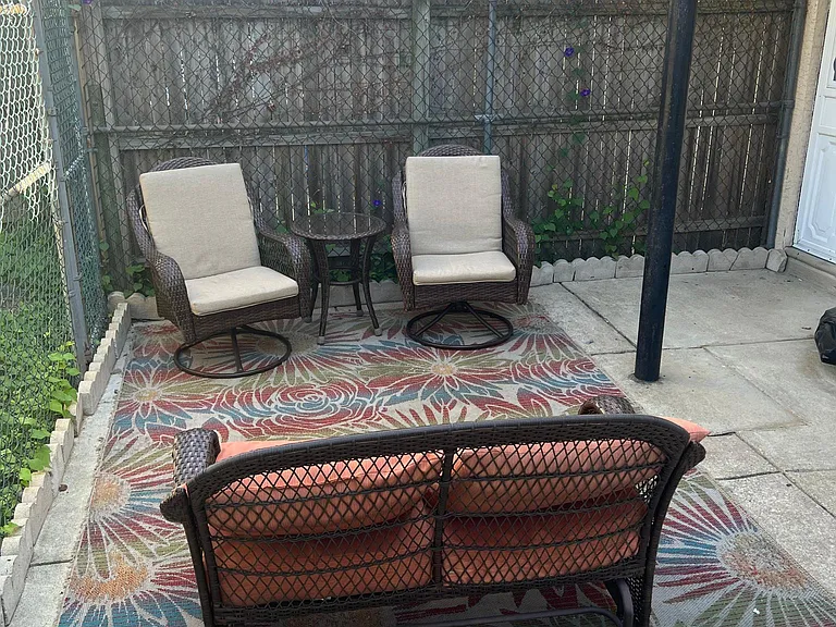 yard with patio furniture