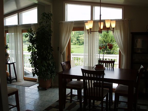 View to lake from dining room