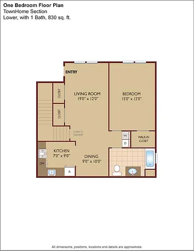 Floor plan $3.00/sq.ft. - Townhome