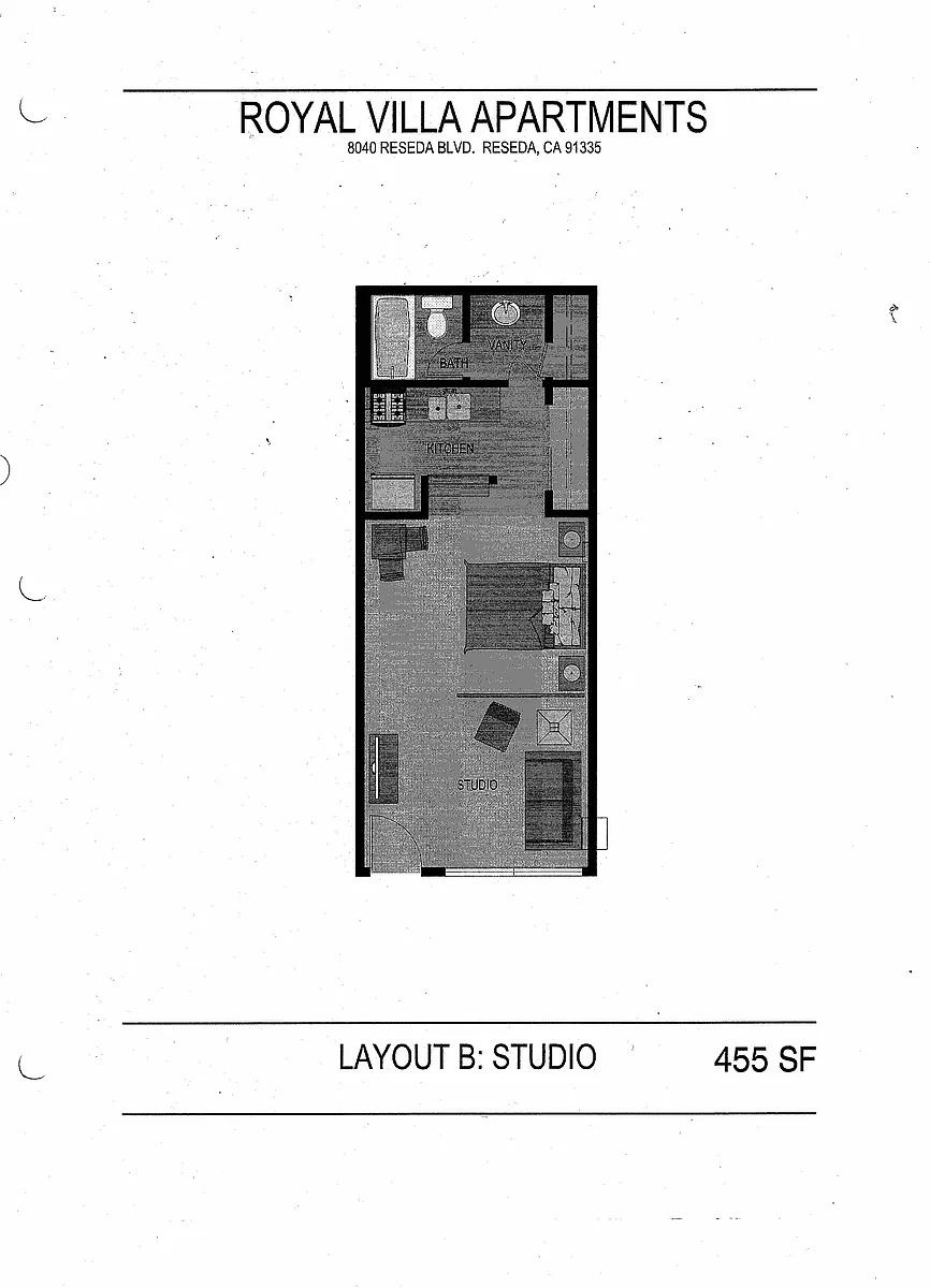 Floor plan Studio apt
