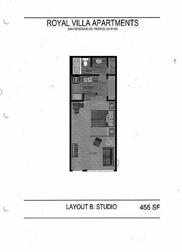 Floor plan Studio apt