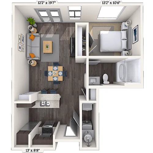 Floor plan Studio 0x1 652-877 SF